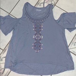 Cute purple off the shoulder tank